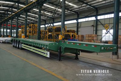 China 4 axles low bed semi trailer for transport heavy cargo and price low bed trailer low prices for sale