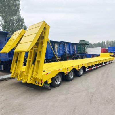 China TITAN 3 Axle Low Bed Semi Trailer for Sale Price zu verkaufen