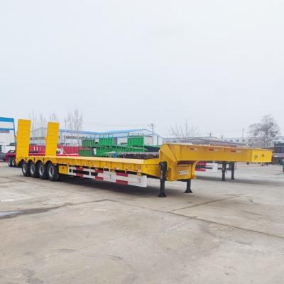 China TITAN 4 Axle 100 Tons Hydraulic Semi Lowbed Trailer for Sale zu verkaufen