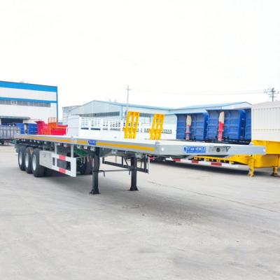 China TITAN 3 Axle 40 Ft Flatbed Trailer for Sale Near Me zu verkaufen