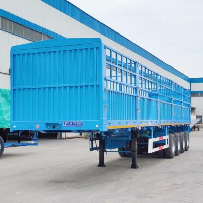 China TITAN 4 Axle Fence Semi Trailer for Sale | Fece Trailer zu verkaufen