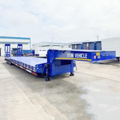 China TITAN 4 Axle 40 Ft Semi Low Bed Trailer for Sale zu verkaufen