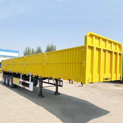 China TITAN Tri Axle 60 Tons Side Board Trailer Dropside | Side Wall Semi Trailer zu verkaufen