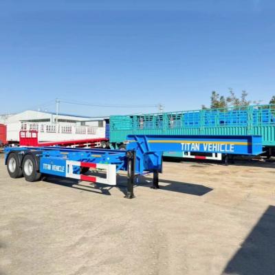 China TITAN 2 Axle Gooseneck Container Trailer for Sale en venta