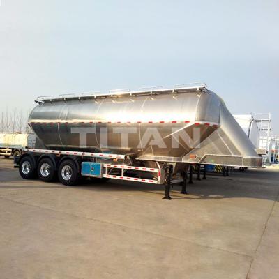 China aluminum cement trailer bulk cement bulker transporter tank tanker semi trailer zu verkaufen