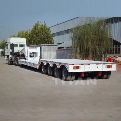 中国 4 axles 100ton 120ton lowboy trailer for sale lowboy for sale lowboy truck and trailer for sale  販売のため