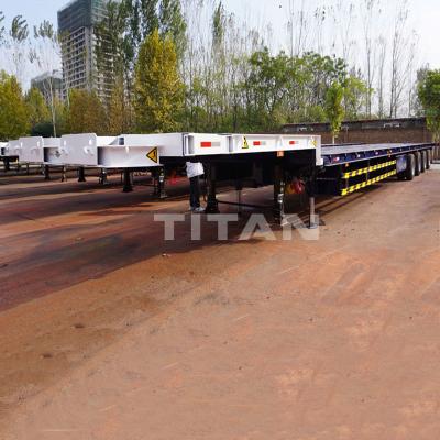 China Remolque de palas de viento de 56 m TITAN Remolque de palas de turbinas eólicas para el transporte de palas de turbinas eólicas en venta