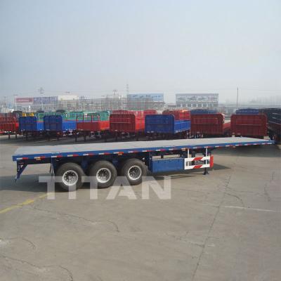 China heavy duty flatbed trailers price container semitrailer container transportation trailer for sale zu verkaufen