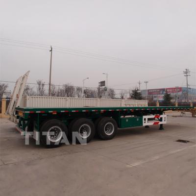 China shipping 40 ton 20ft 40ft container carrier handling semi trailers 3 axles sales price for sale