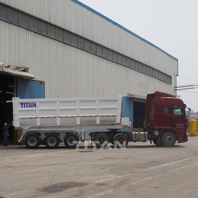 China Tipping semi trailers 2 axles tipper Semi Trailer high quality semi dump trailer for sale zu verkaufen