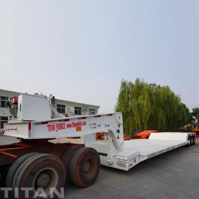 Cina detachable lowbed trailer TITAN high quality lowbed trailer lowboy axle for sale in vendita