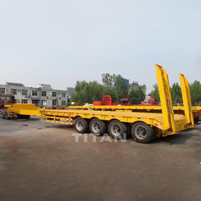 China Folding gooseneck lowboy trailers detachable gooseneck trailer gooseneck low bed semi trailer for sale for sale