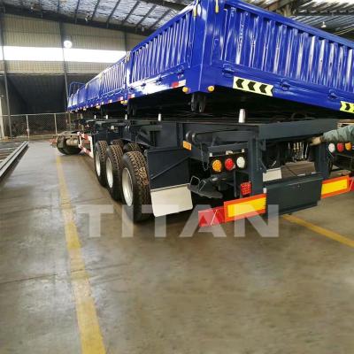 China side dump trailer TITAN high quality dumper trailers steel dump trailers for sale for sale