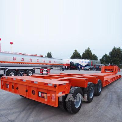 China transporte desmontable col de cygne 120T-150T col de cygne semirremolque 6 essieux semirremolque col de cygne en venta