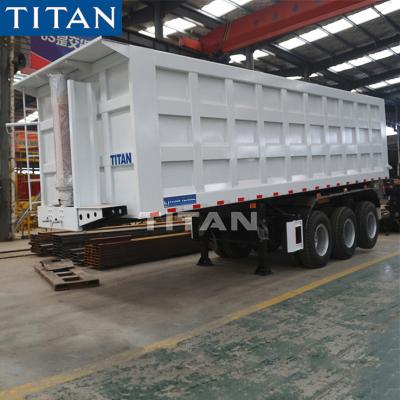 Китай China low price 30CBM tipper trailer  3 axle 70 ton dump trailer end dump trailer продается