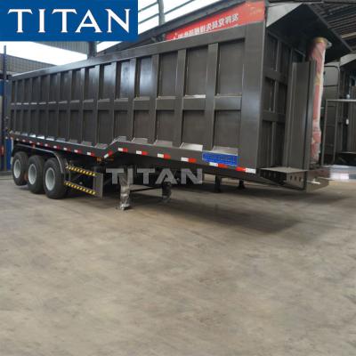 China TITAN 50/60/70ton 3 axles 30cbm tipper trailer dump semi trailer zu verkaufen