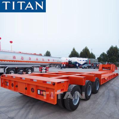 Chine TITAN 3 Lines 6 Axles Hydraulic Detachable Front Loading Lowboy Trailer à vendre