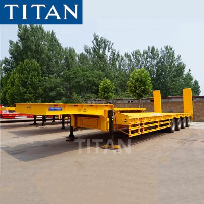 中国 TITAN 120t Detachable Gooseneck Deck Semitrailer Goose Neck Trailer 販売のため