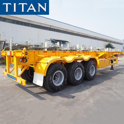 China TITAN 2 o 3 Ejes 40FT Semi remolque esqueleto para el transporte de contenedores en venta