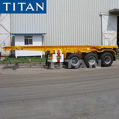 China TITAN 20ft Container Esqueleto Chasis de remolque con bloqueo de giro en venta