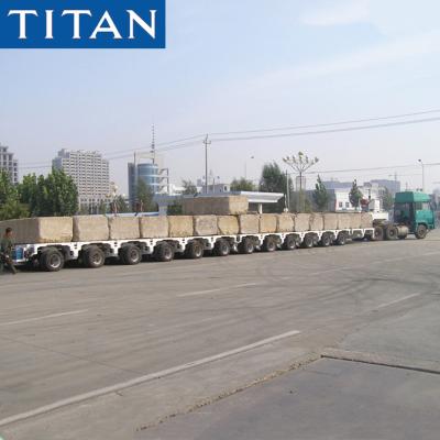 China TITAN 12 Axles 100-200 tons Capacity Goldhofer Modular Trailer for sale