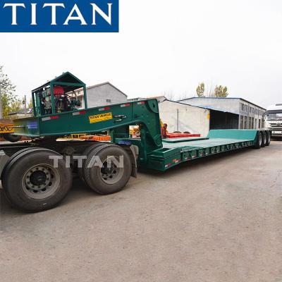 Chine TITAN 3 axles detachable gooseneck lowboy trailer RGN lowbed trailer for sale à vendre