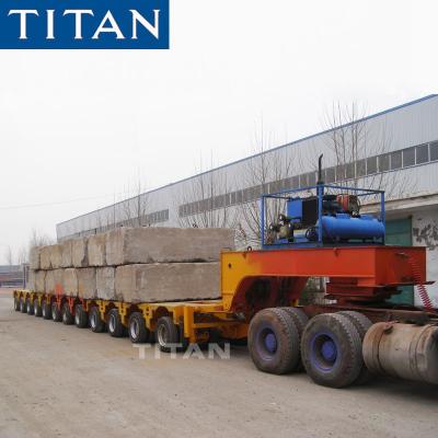 China TITAN Combinable road going transport mechanical Steer hydraulic platform trailers for sale