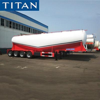 Cina 4 axles 50 tons cement powder tanker semi trailer for sale-TITAN in vendita