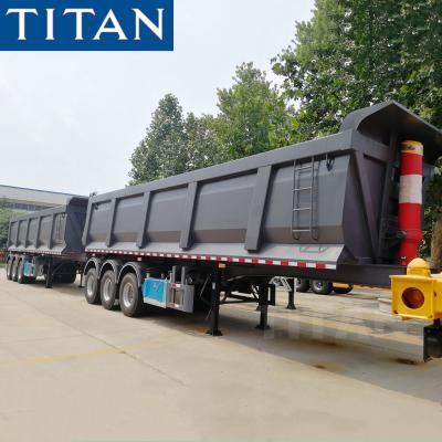 China TITAN 30/35 Cubic Meters rock dumper Tipping Trailer dump truck for sale Te koop