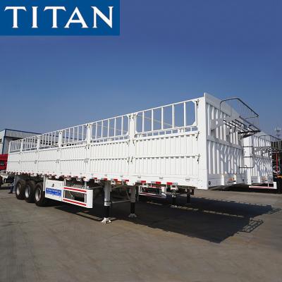 중국 TITAN 3 axles livestock fence cargo sugar cane trailers for sale 판매용