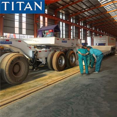 Cina TITAN 80/90 ton detachable gooseneck mining lowboy trailers for sale in vendita