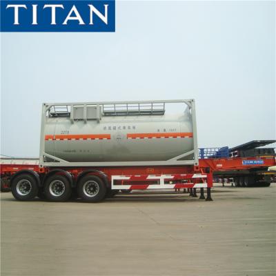 Cina TITAN 3 axle 20/40ft container skeleton trailer for sale near me in vendita