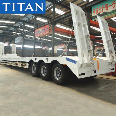 China TITAN 60-100 ton heavy duty lowbed semi trailer for sale south Africa zu verkaufen