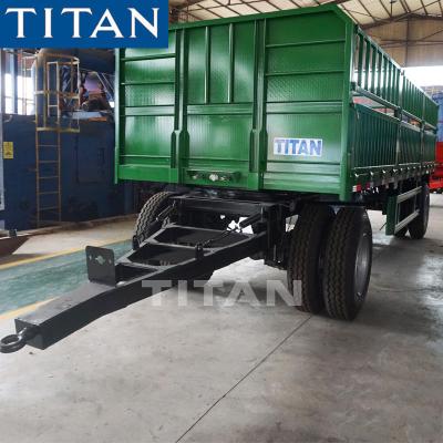 Китай 2 axle livestock drawbar trucks and trailers for sale-TITAN Vehicle продается