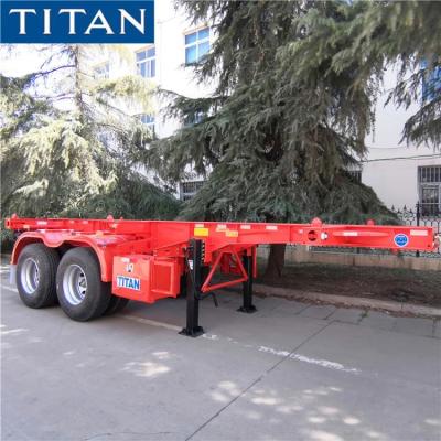 China 30/40 Tons 20ft Shipping Container Trailer Chassis for Zimbabwe Te koop