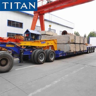 China 150 Ton Removable Gooseneck Lowboy Trailer with Dolly for Sale zu verkaufen