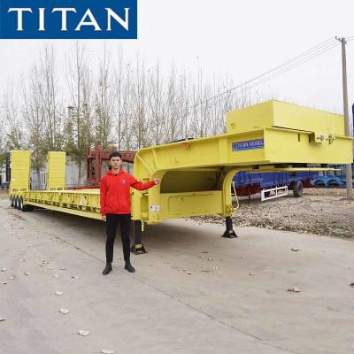 China 4 Line 8 Axle Low Loader 120 Ton Low Bed Semi Trailer for Namibia for sale