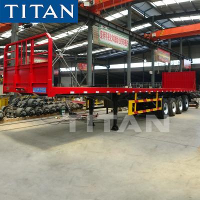 中国 4 Axle 53 Foot Container Flatbed Semi Trailers for Sale in Madagascar 販売のため