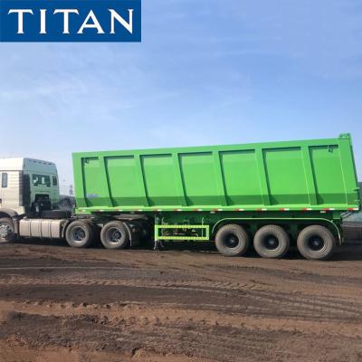 Cina 3 Axle 100 Ton Hydraulic Rear Dump Tipper Semi Trailer for Sale in vendita