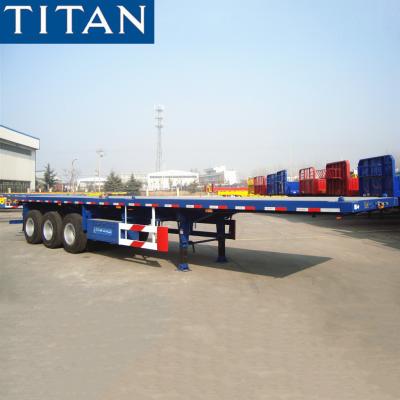 중국 Tri axle 40 foot Shipping Container Flatbed Semi Trailer for Tanzania 판매용