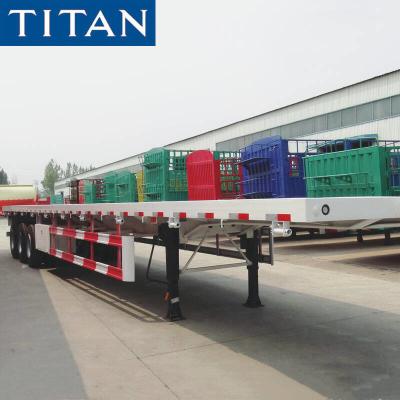 China 3 axle flatbed tractor trailer | 40 foot container semi trailer for sale for sale