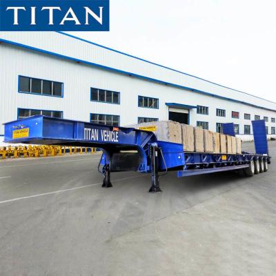 China 4 Axle Heavy Load Semi Low Loader Trailer Truck Used Low Loaders Trailer for Sale for sale