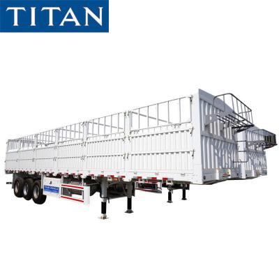 中国 Fence truck trailer 60 ton cargo semi trailer stake type for africa market 販売のため