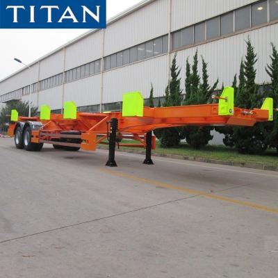 China Yard Terminal 40 Feet Sea Port Bomb Cart Semi Trailer for Sale Te koop