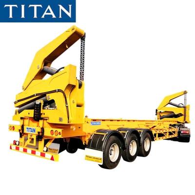 China 45T Side Loader Trailer 40Ft Container Lifter Price for Sale Manufacturer zu verkaufen