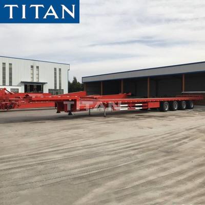 China 53M Extendable Trailer 4 Axle Wind Blade Turbine Transport Telescopic Trailer for sale