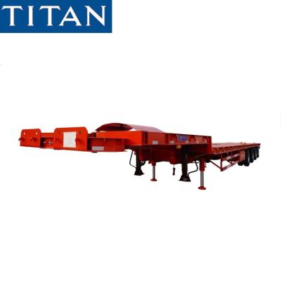 中国 58M Wind Blade Turbine Transport Telescopic Trailer 4 Axle Extendable Trailer 販売のため