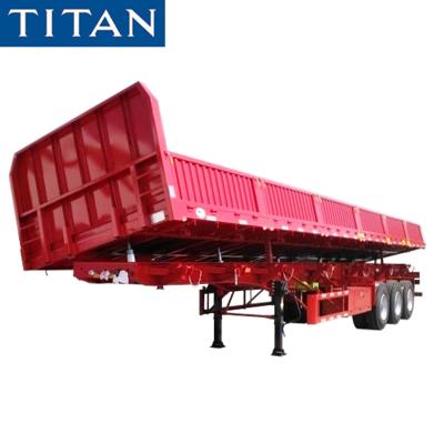 China 3 Axle Side Dump Trailer 34 Ton Side Tipper Trailer for Sale zu verkaufen