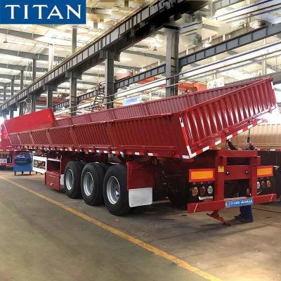 China Side Dump Trailer Capacity 34 Ton Dropside Side Tipper for Sale zu verkaufen