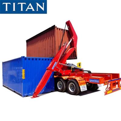 China 45 Ton Side Loader Trailer Shipping Container Truck Transport Hammar zu verkaufen